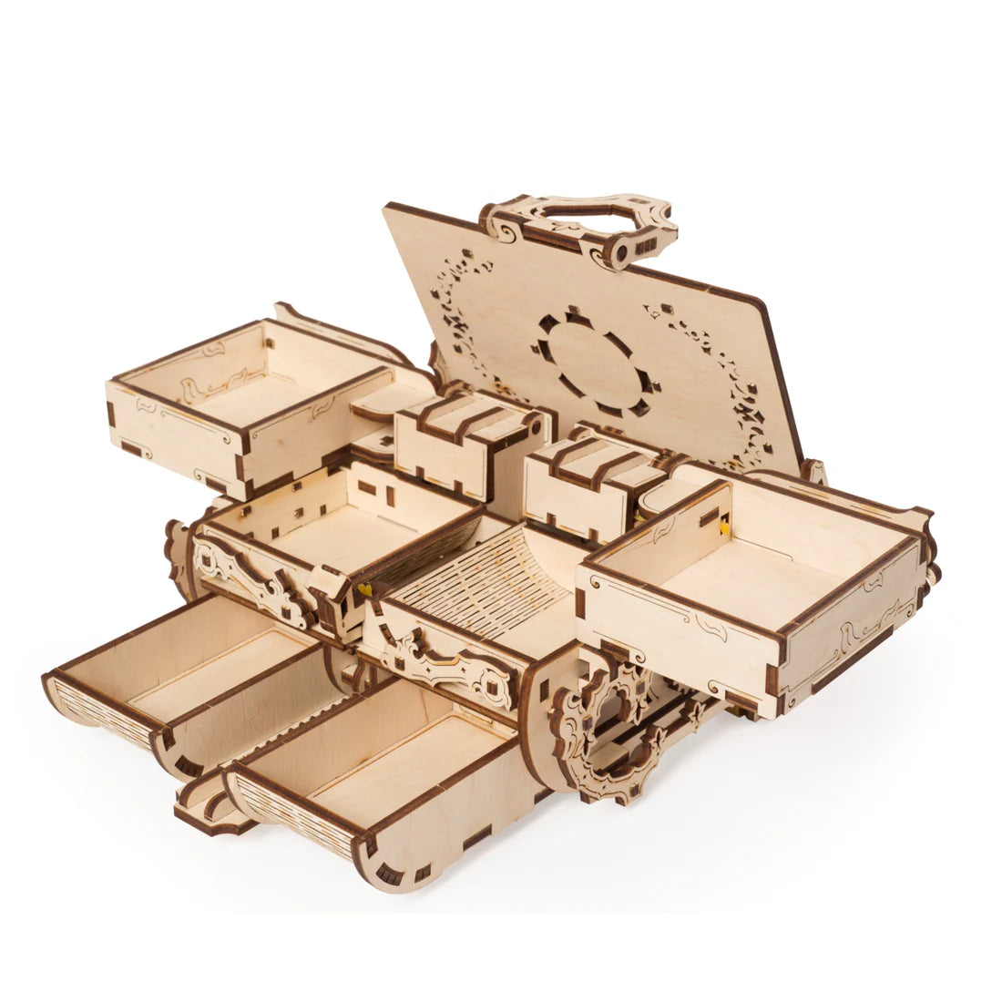 Puzle 3D de madera mecánico Ugears - Joyero- Antique box 🗝️