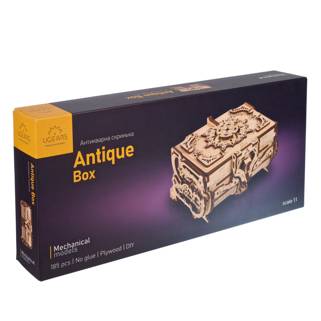 Puzle 3D de madera mecánico Ugears - Joyero- Antique box 🗝️