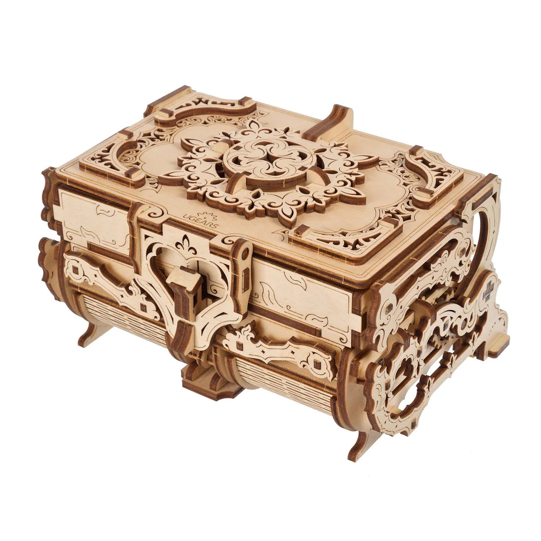 Puzle 3D de madera mecánico Ugears - Joyero- Antique box 🗝️