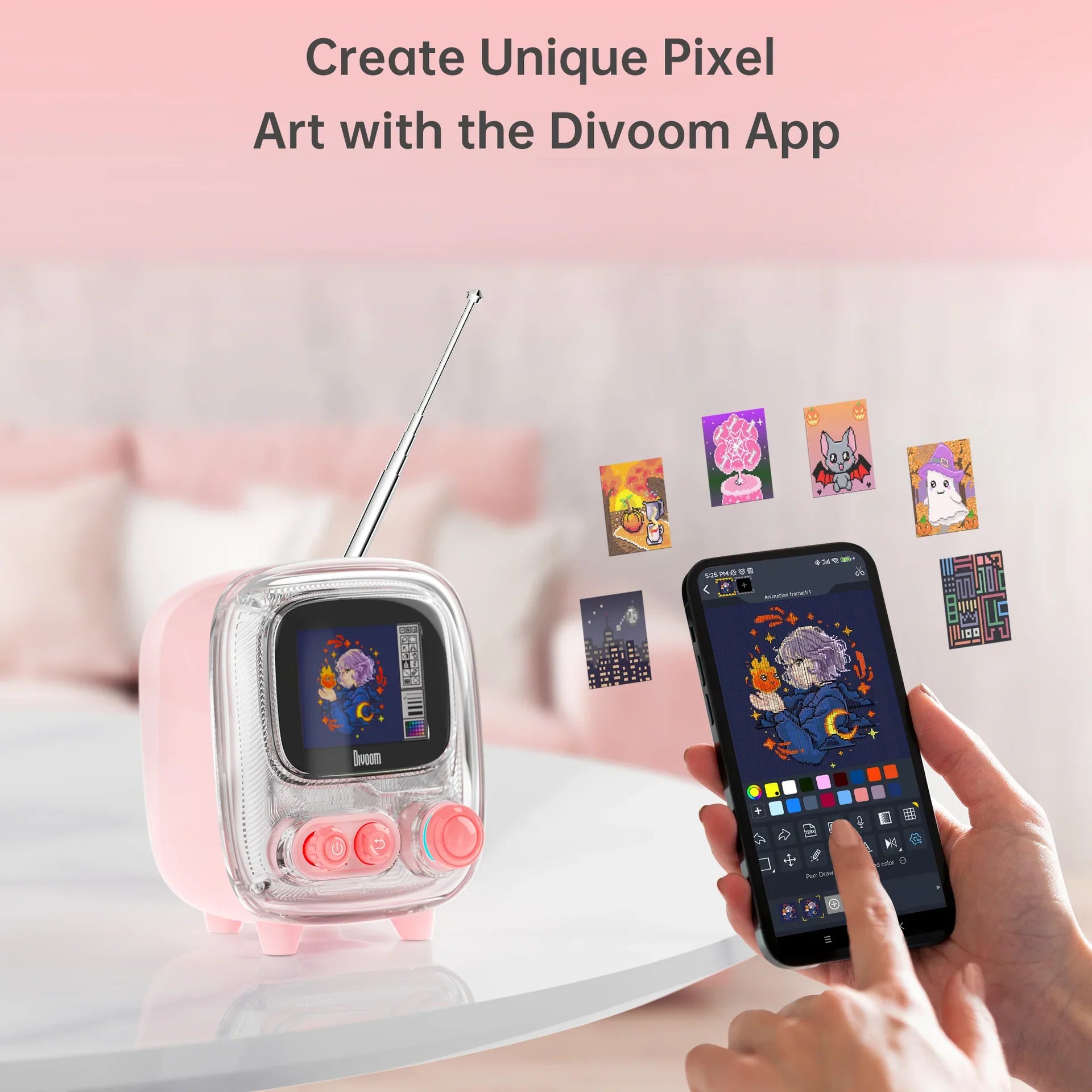 Parlante Bluetooth - Pixel Art Divoom