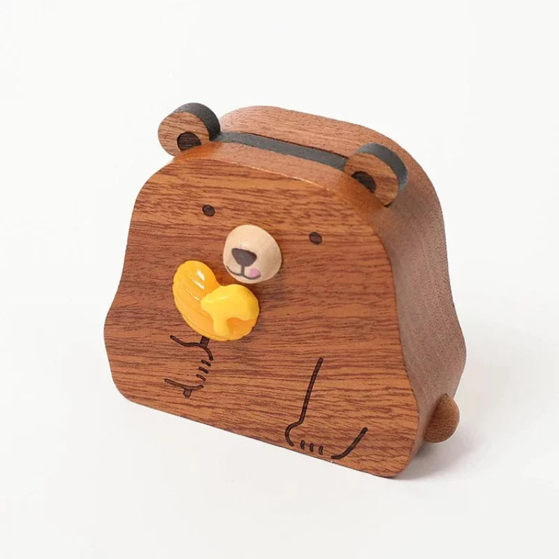 Cajita musical de madera Wooderful Life Honey Bear, regalo de bautizo y recién nacido