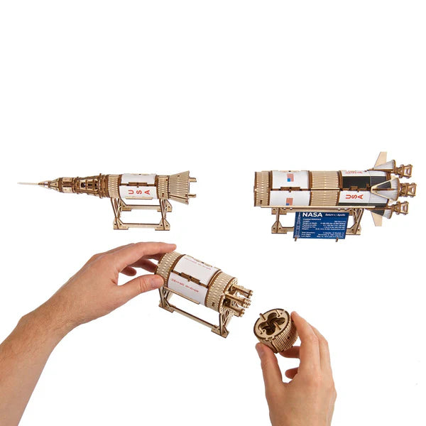 Puzle 3D de madera mecánico UGEARS- Nasa Saturn V 🪐🚀