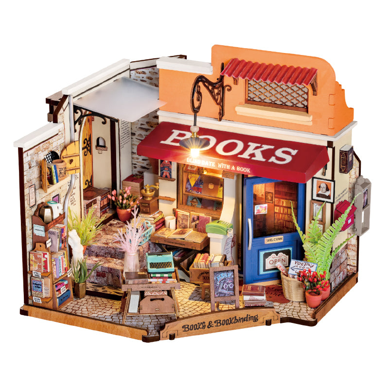 Rolife de Robotime - PUZZLE 3D Casita Miniatura - CORNER BOOKSTORE DG164 📚