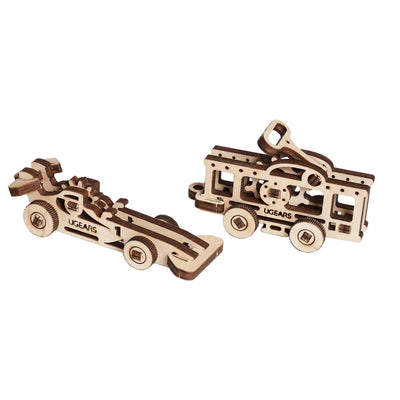 Puzle 3D de madera mecánico UGEARS- U-Fidgets Vehicles (Autitos de relajación)  🛞