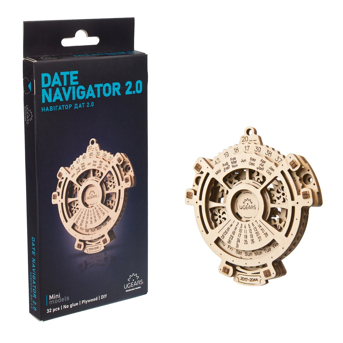 Puzle 3D de madera mecánico Ugears- Calendario Perpetuo Date Navigator 📅