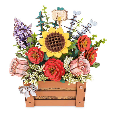 PUZLE 3D MADERA ROBOTIME - ROWOOD Wooden Bloom Box TW02H 🌹🌸🪻🌻