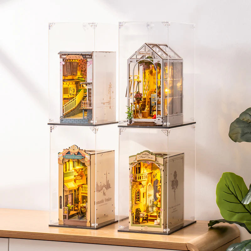 DUST COVER PUZZLE 3D ROBOTIME - CAJA PROTECTORA BOOK NOOK (DISPLAY BOX) WD1001 📕🔒