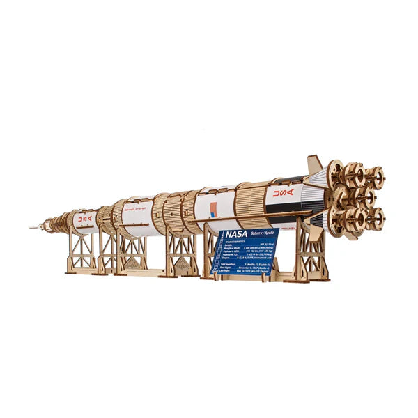 Puzle 3D de madera mecánico UGEARS- Nasa Saturn V 🪐🚀