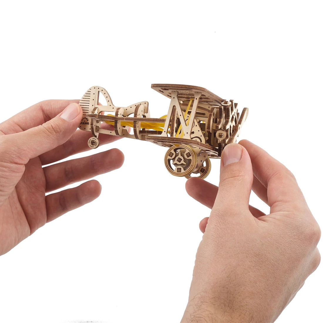 Puzle 3D de madera mecánico UGEARS- Mini Biplano- 🛫