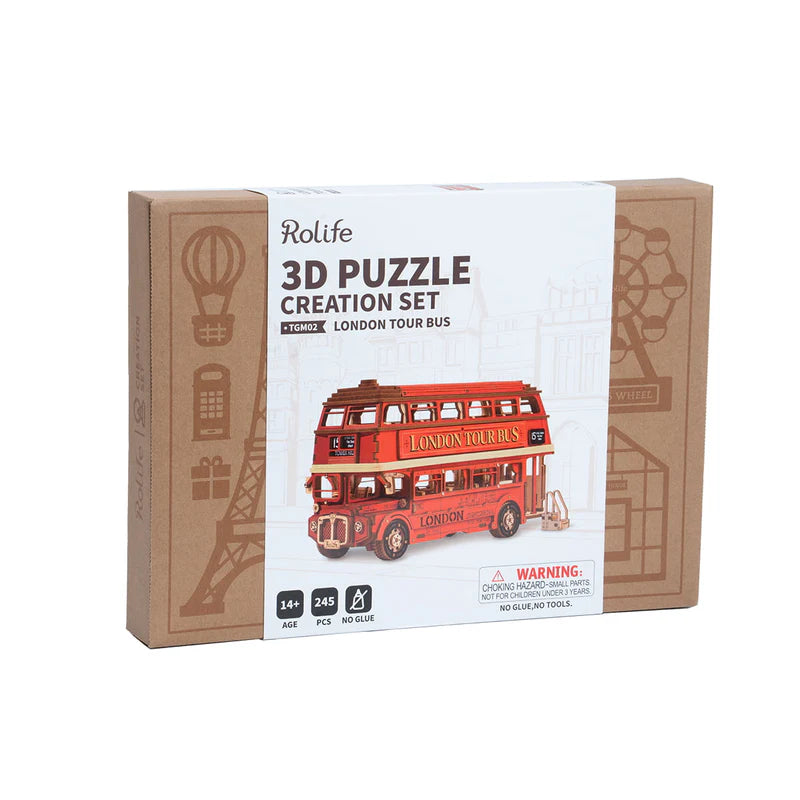 Puzle 3D miniatura Robotime - London Tour Bus TGM02 🚌🚍