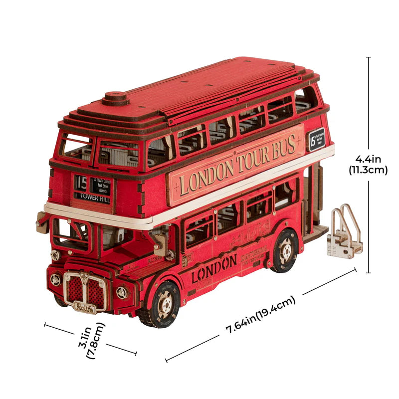 Puzle 3D miniatura Robotime - London Tour Bus TGM02 🚌🚍