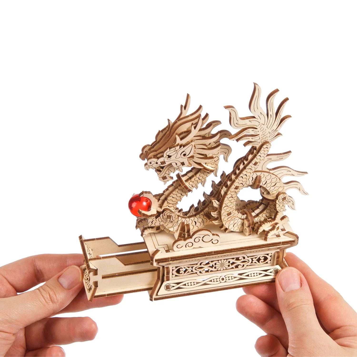 Puzle 3D de madera mecánico UGEARS - Wood Dragon 🐲