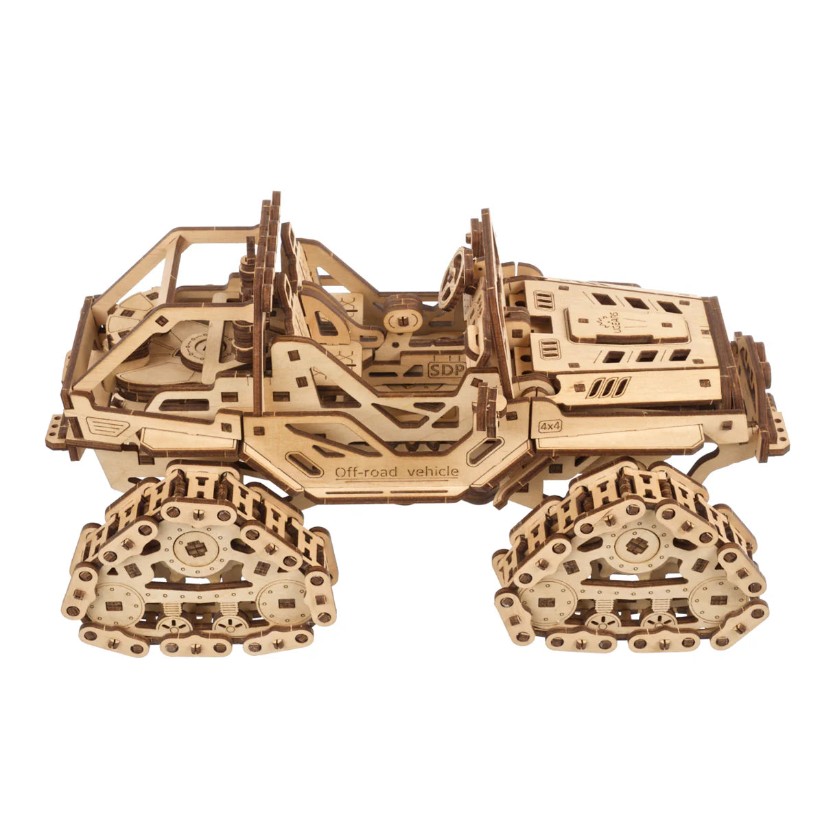 Puzle 3D de madera mecánico UGEARS - Vehiculo  TODO TERRENO Off Road (tracked off-Road)) 🚜