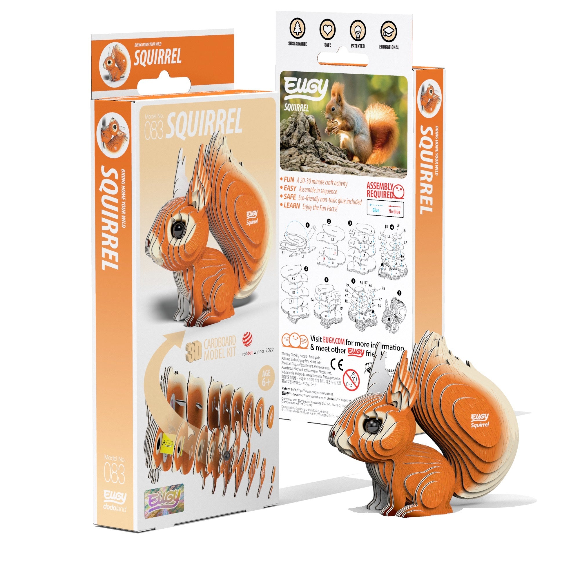 PUZZLE 3D EUGY DODOLAND- SQUIRREL (ARDILLA)