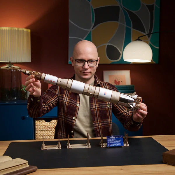 Puzle 3D de madera mecánico UGEARS- Nasa Saturn V 🪐🚀