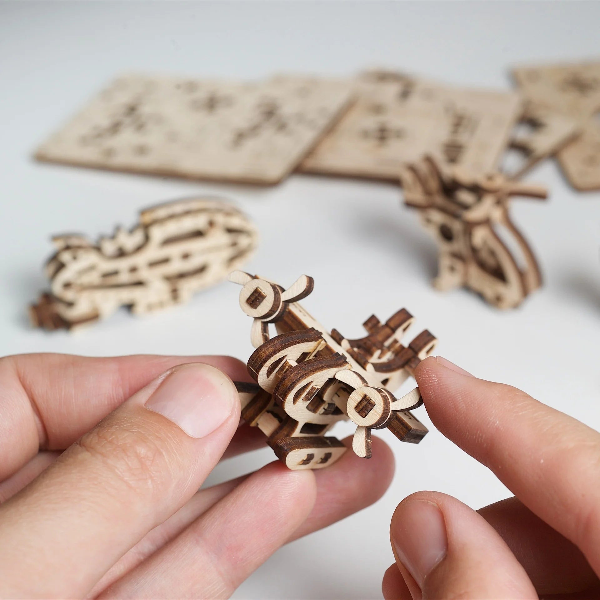 Puzle 3D de madera mecánico UGEARS- U-Aircrafts (AVIONCITOS) ✈️