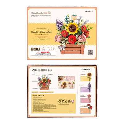 PUZLE 3D MADERA ROBOTIME - ROWOOD Wooden Bloom Box TW02H 🌹🌸🪻🌻