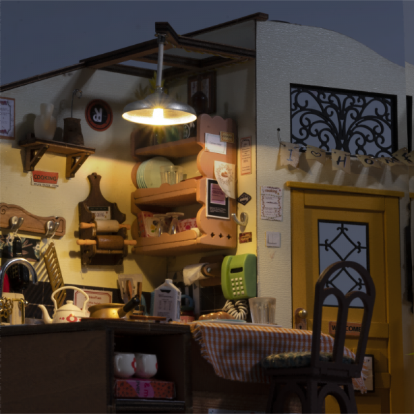 Puzzle 3D Robotime casita miniatura- Cozy Kitchen (Homey Kitchen) 🍽️