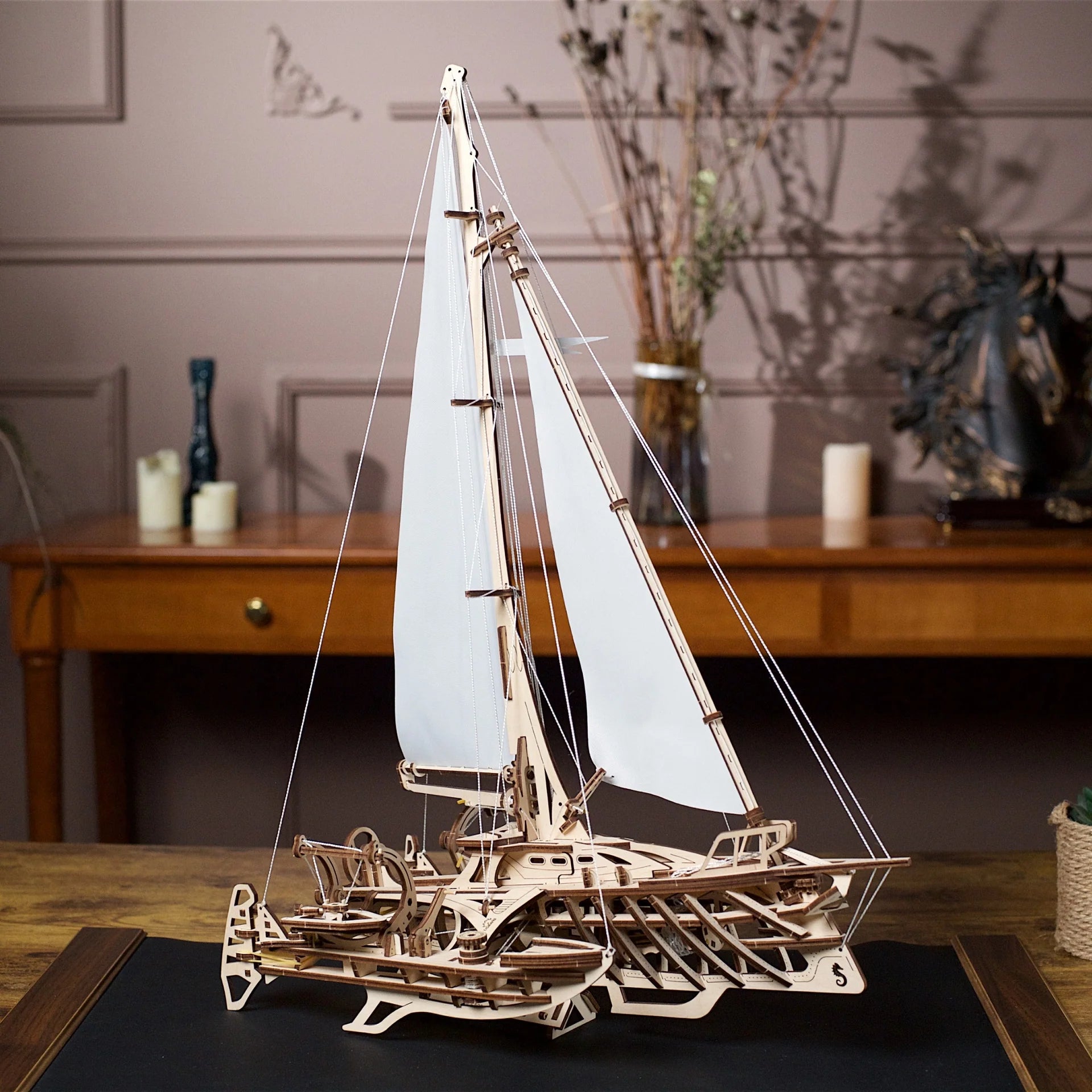 Puzle 3D de madera mecánico UGEARS- Velero Trimaran  Merihoubus⛵
