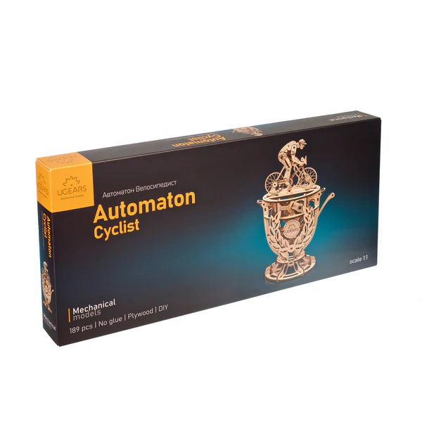 Puzle 3D de madera- Ciclista Autómata- Ugears 🚴