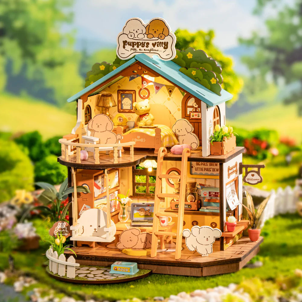 PUZLE 3D ROBOTIME CASITA MINIATURA - PUPPY'S COZY VILLA DG169 PUZLE 3D ROBOTIME CASITA MINIATURA - PUPPY'S COZY VILLA DG169