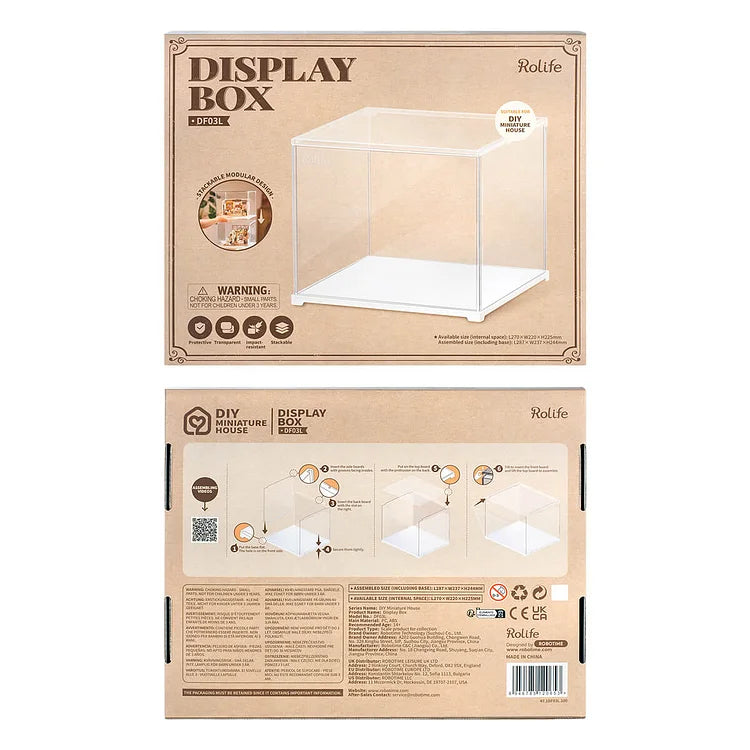 DUST COVER PUZZLE 3D ROBOTIME - CAJA PROTECTORA DE MAQUETAS (DISPLAY BOX)🔒