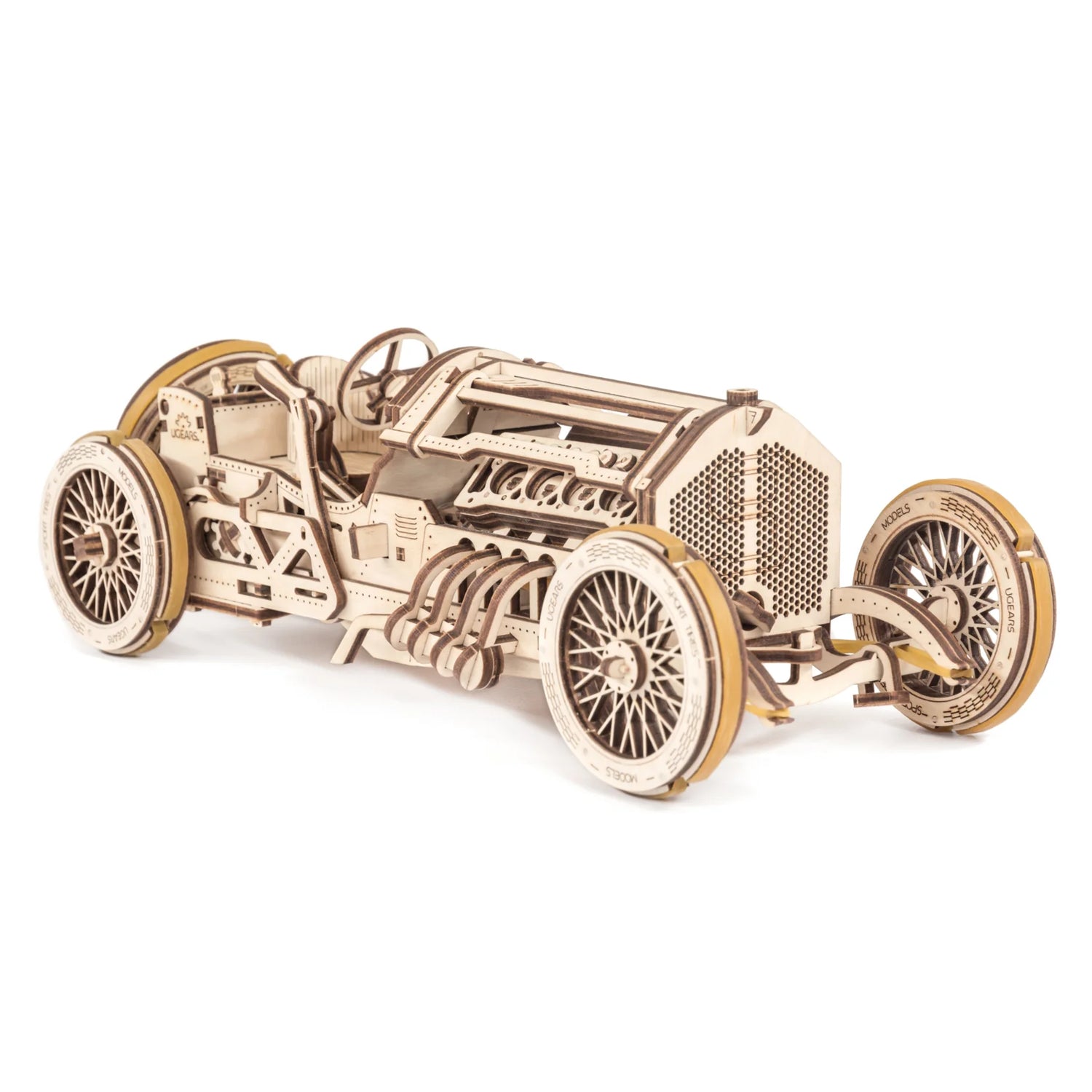 Puzle 3D de madera mecánico UGEARS- Grand Prix Car U-9 🚘