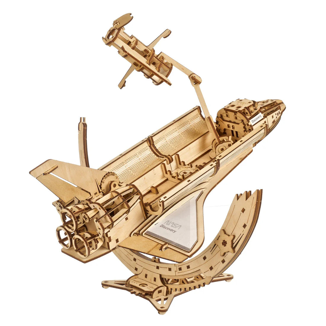 Puzle 3D de madera mecánico UGEARS- Transbordador Espacial Discovery de la NASA 🪐⭐