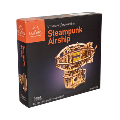Puzle 3D de madera mecánico UGEARS - Aeronave Steampunk (DIRIGIBLE) ☁️