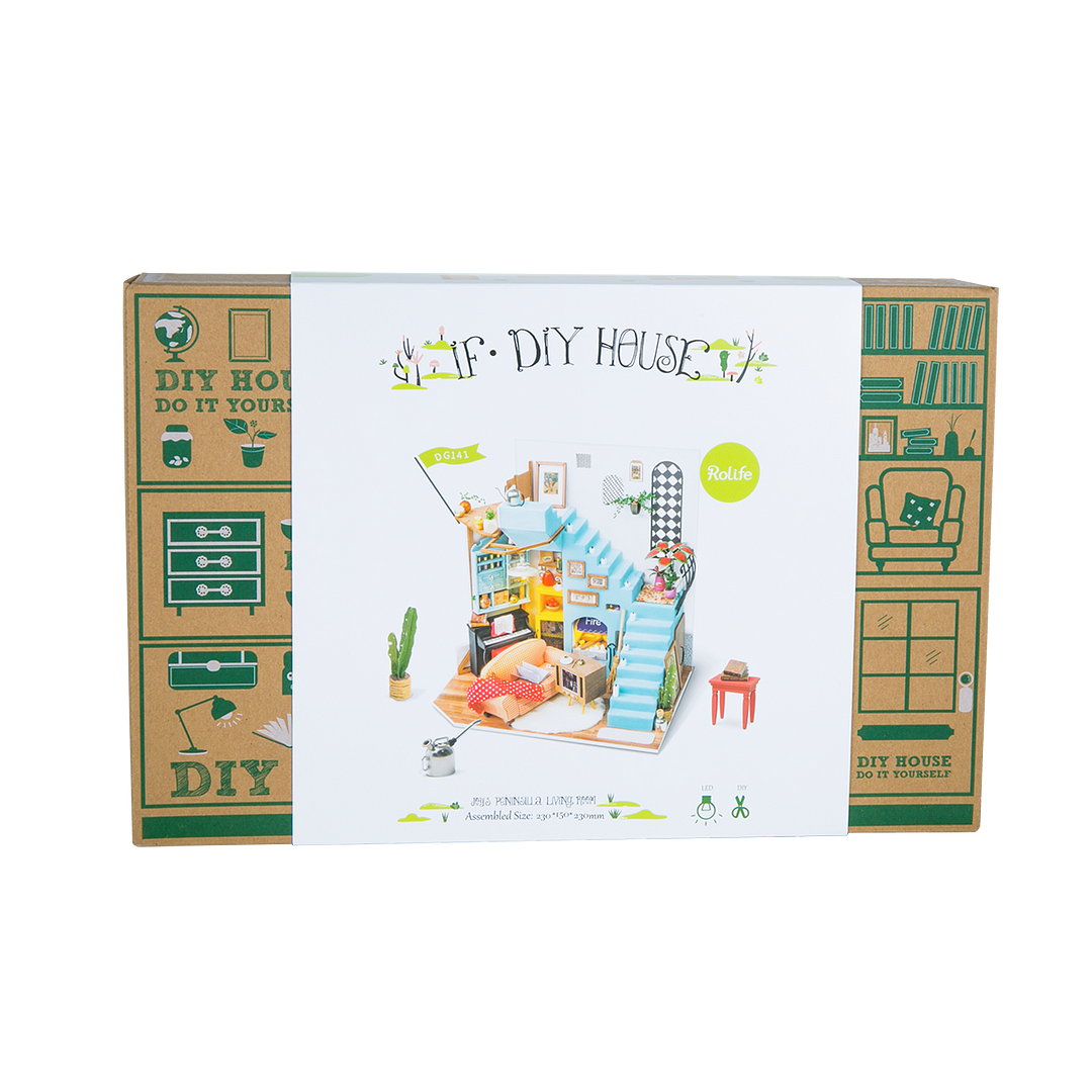 Puzzle 3D Robotime miniatura – Joy's Peninsula Living Room - DG141