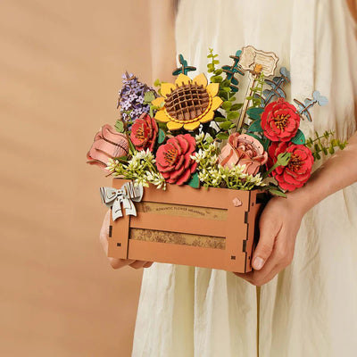 PUZLE 3D MADERA ROBOTIME - ROWOOD Wooden Bloom Box TW02H 🌹🌸🪻🌻