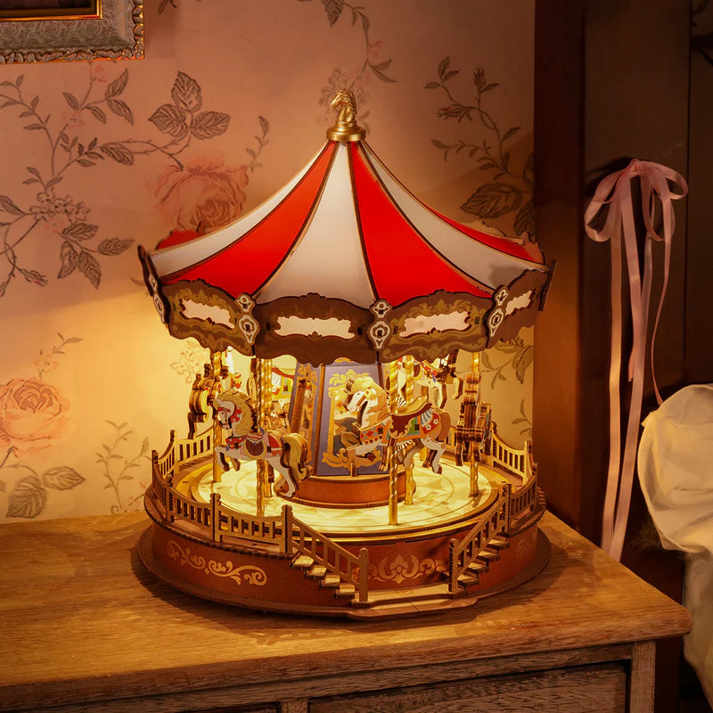 Puzle 3D Madera Musical- Classic Carousel  AMC01 🎠🦓