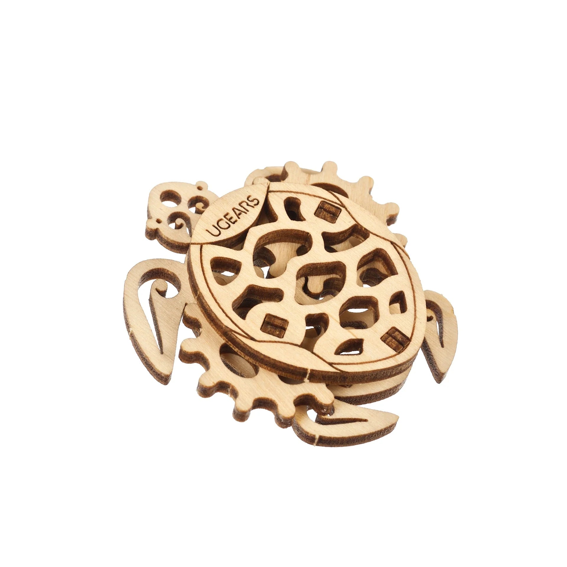 Puzle 3D de madera mecánico- U-Fidgets Oceano Atlantico- Ugears  🐬