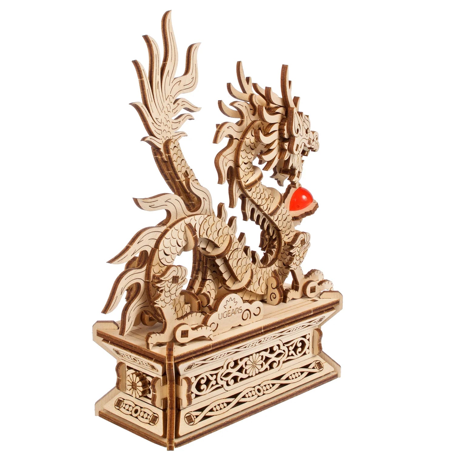 Puzle 3D de madera mecánico UGEARS - Wood Dragon 🐲