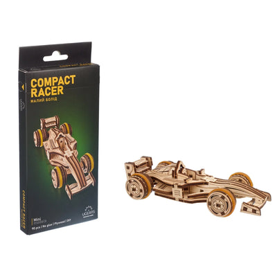 Puzle 3D de madera mecánico UGEARS - Compact Racer (Automóvi de carreras) 🏎