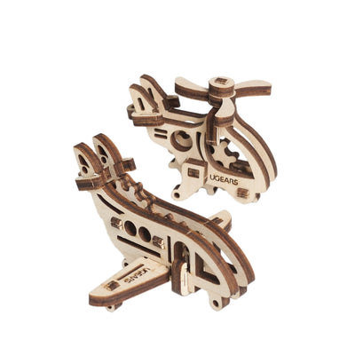 Puzle 3D de madera mecánico UGEARS- U-Aircrafts (AVIONCITOS) ✈️
