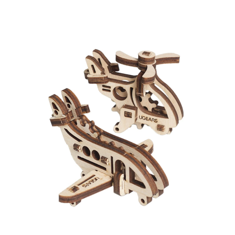 Puzle 3D de madera mecánico UGEARS- U-Aircrafts (AVIONCITOS) ✈️