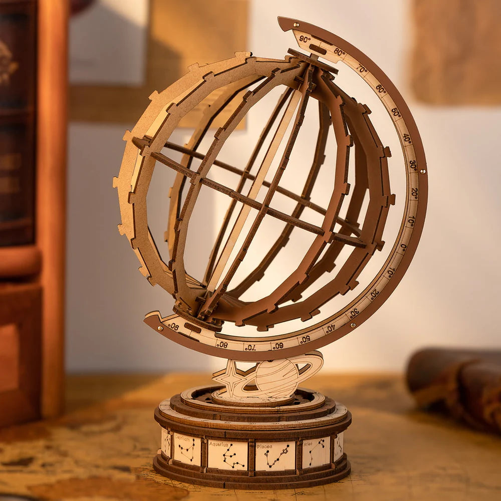 Puzzle 3D madera Robotime- Global Wonders TGM01 (Mini Globo Terráqueo)  🌎