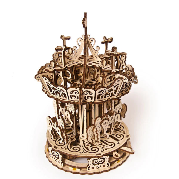 Puzle 3D de madera- Carrusel- Ugears 🎠