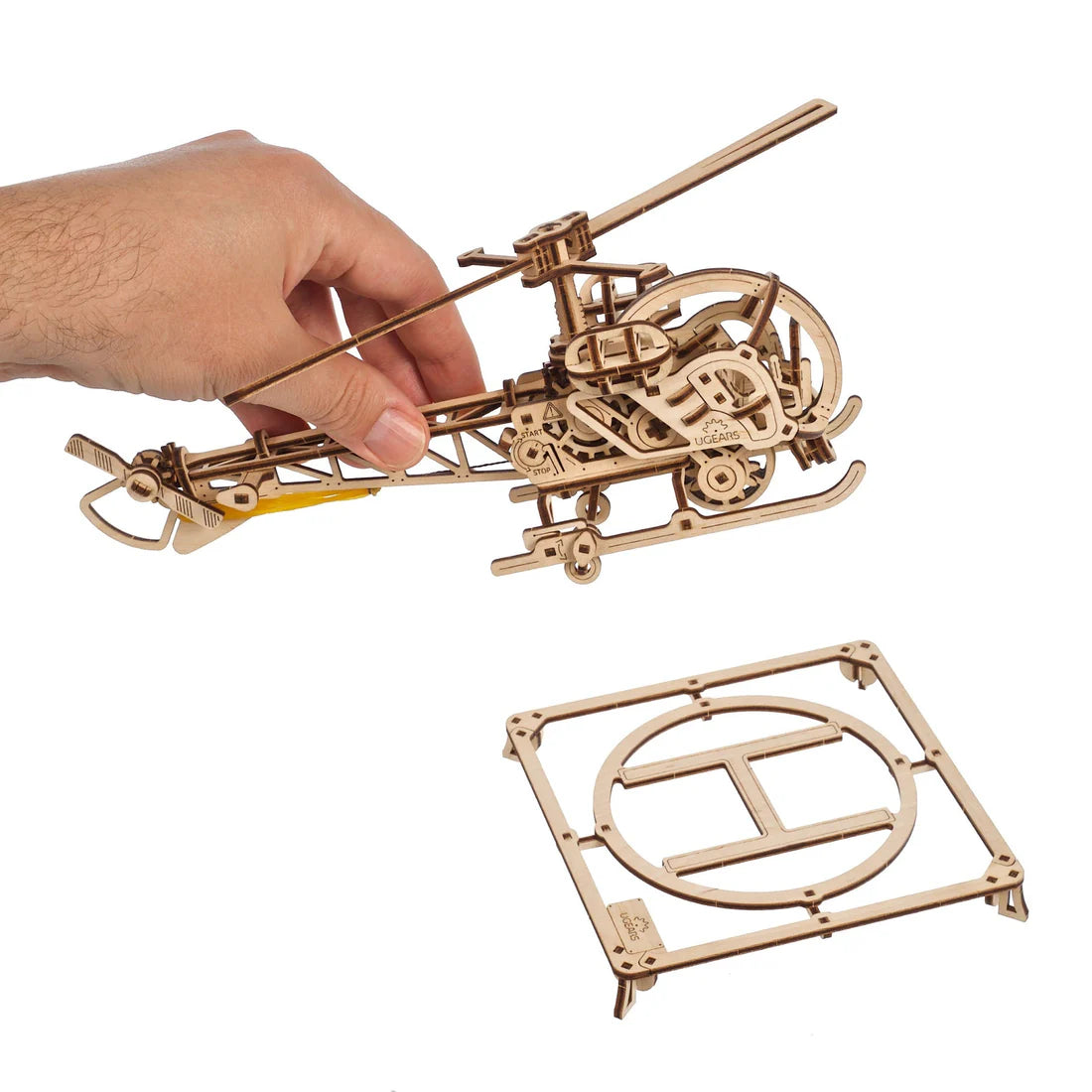 Puzle 3D de madera mecánico Ugears- Mini Helicóptero 🚁