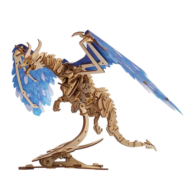 Puzle 3D de madera mecánico- Dragon de la Tormenta- Ugears 🐉