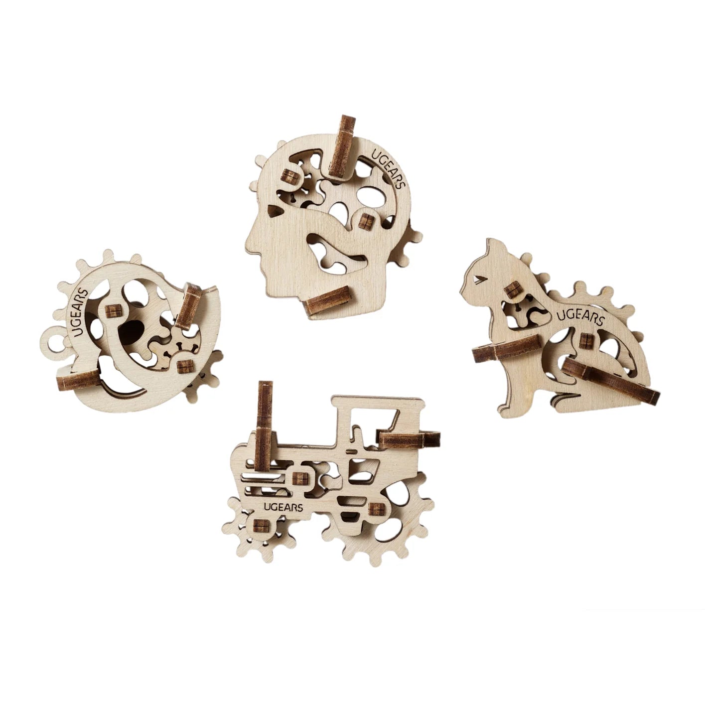 Puzle 3D de madera mecánico UGEARS- U-Fidgets Tribiks 🧠