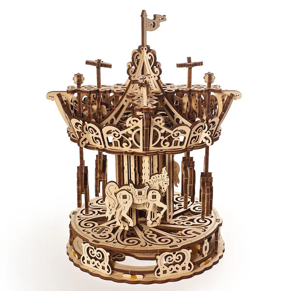 Puzle 3D de madera- Carrusel- Ugears 🎠