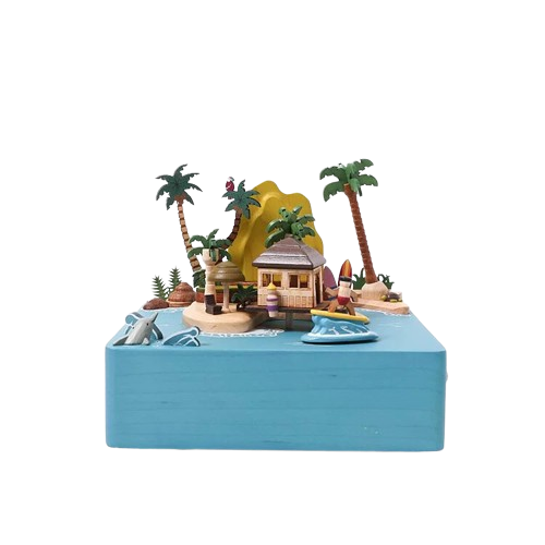 Cajita Musical Wooderfullife- Sunshine Island 🏄‍♀️🏝️🏄‍♂️ (Isla del surf)
