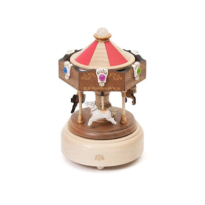 Caja Musical Wooderful life - lámpara Wooden Animated carousel (carrusel) 🎠