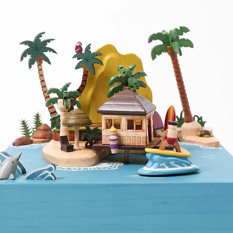 Cajita Musical Wooderfullife- Sunshine Island 🏄‍♀️🏝️🏄‍♂️ (Isla del surf)