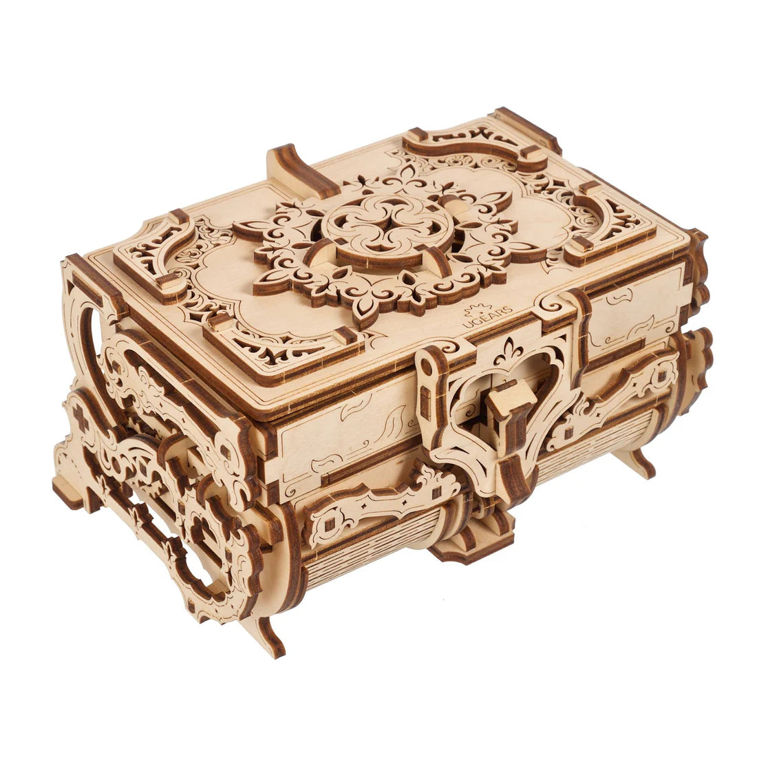 Puzle 3D de madera mecánico Ugears - Joyero- Antique box 🗝️