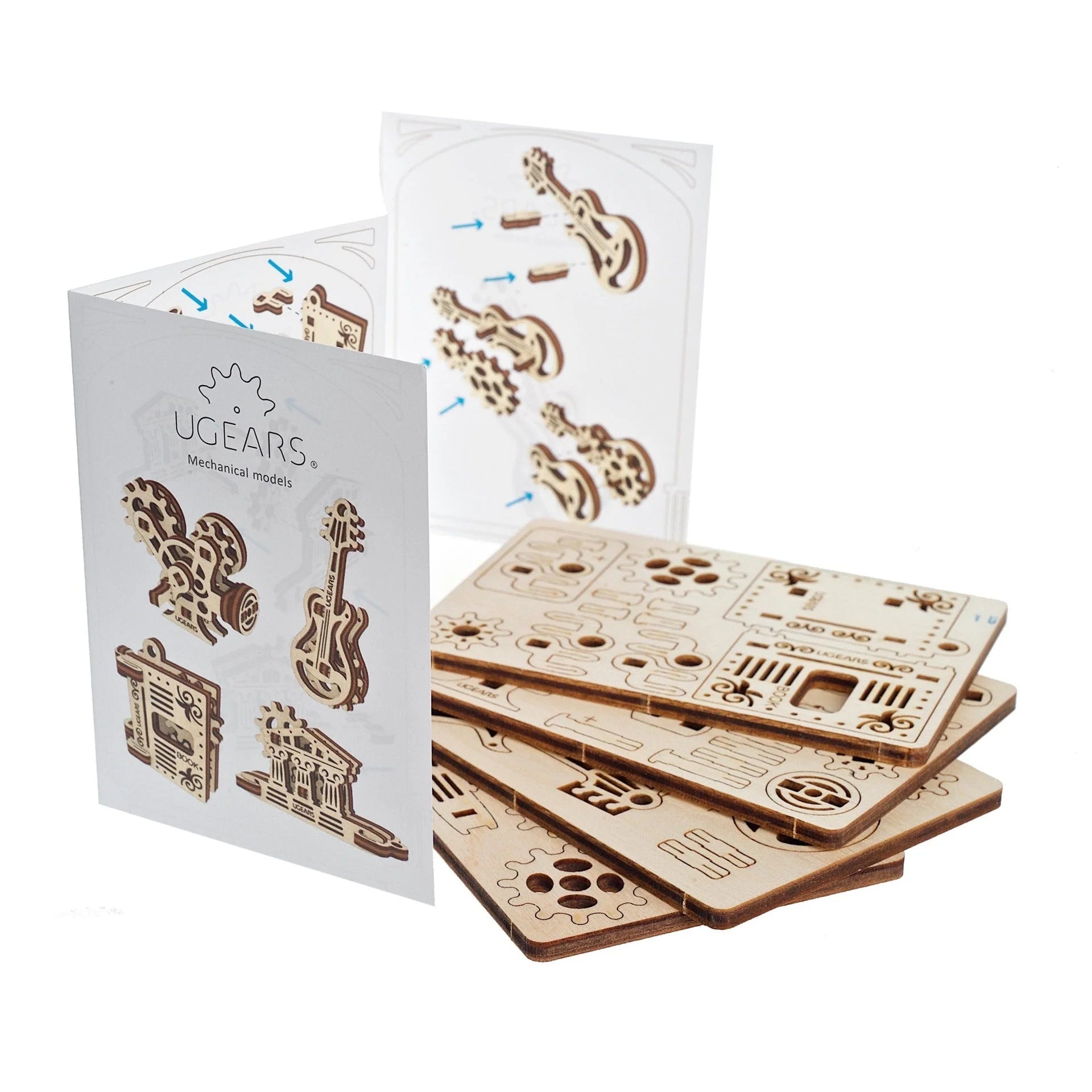 Puzle 3D de madera mecánico UGEARS - U-Fidgets Creations  🎥🏛🎸