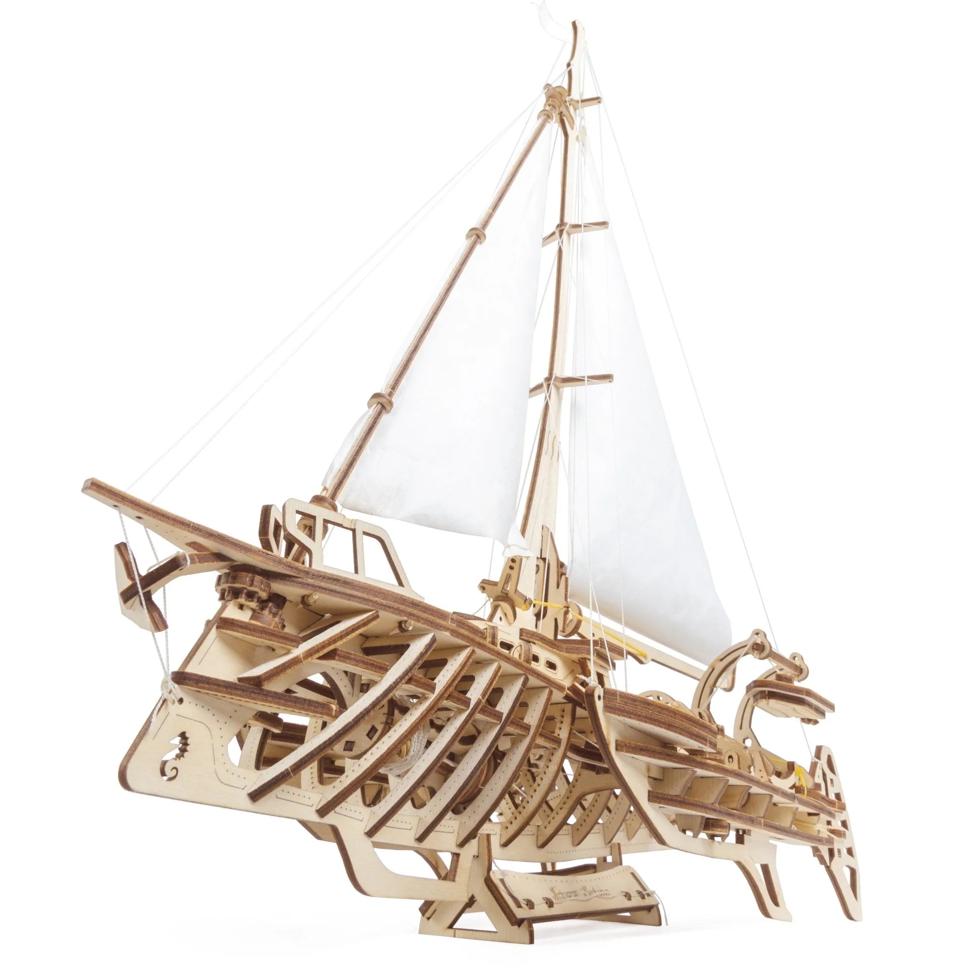 Puzle 3D de madera mecánico UGEARS- Velero Trimaran  Merihoubus⛵