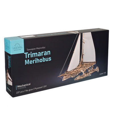 Puzle 3D de madera mecánico UGEARS- Velero Trimaran  Merihoubus⛵